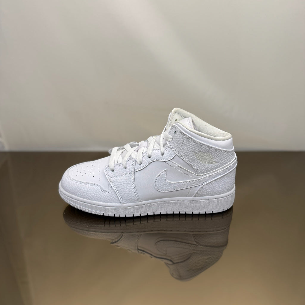 Jordan 1 Mid Triple White