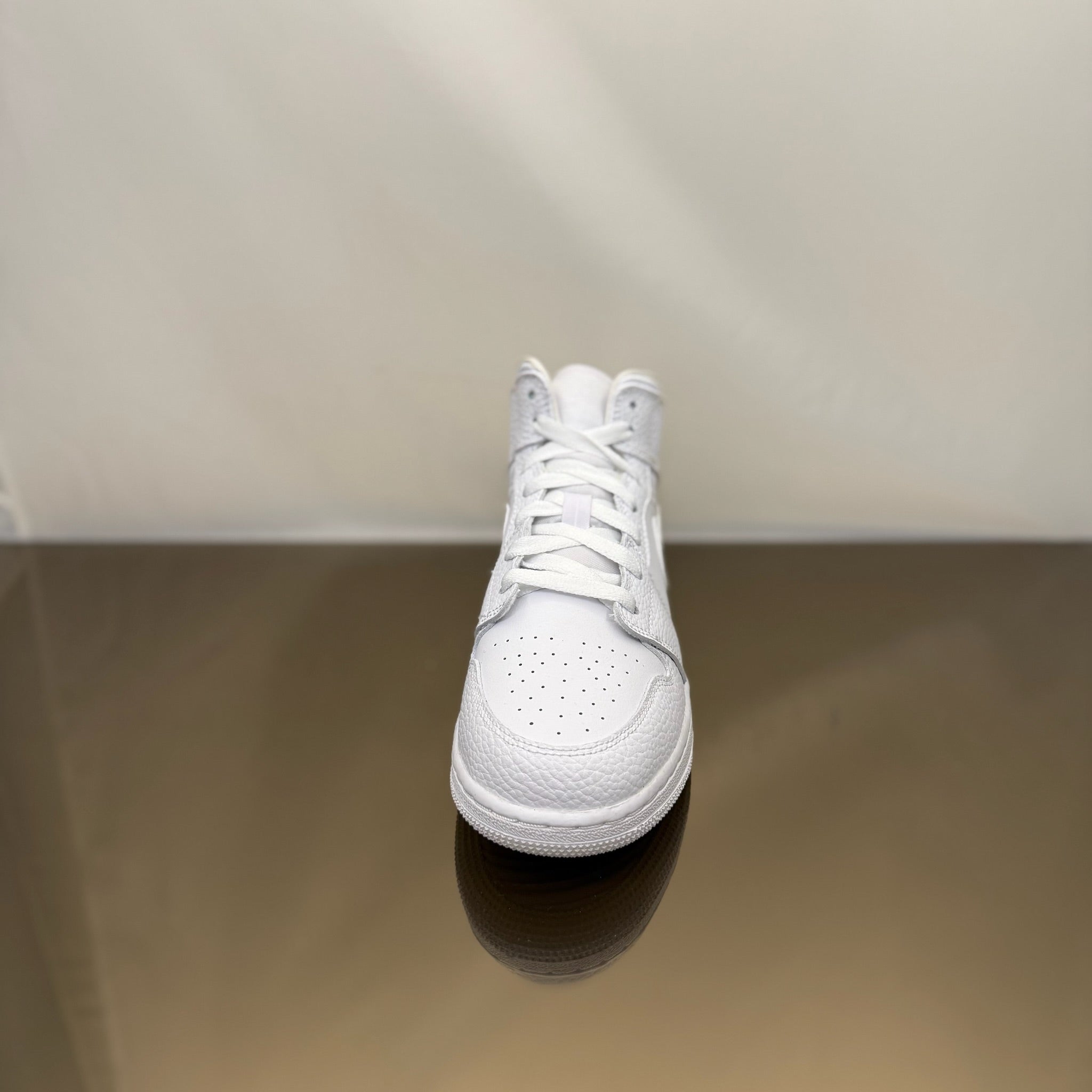 Jordan 1 Mid Triple White