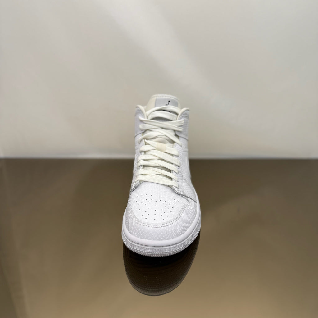 Jordan 1 Mid White Snakeskin