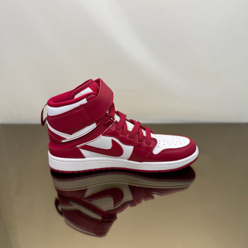 Jordan 1 High Fly Ease White Cardinal Red