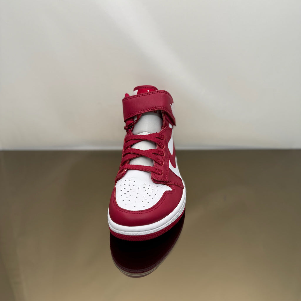 Jordan 1 High Fly Ease White Cardinal Red