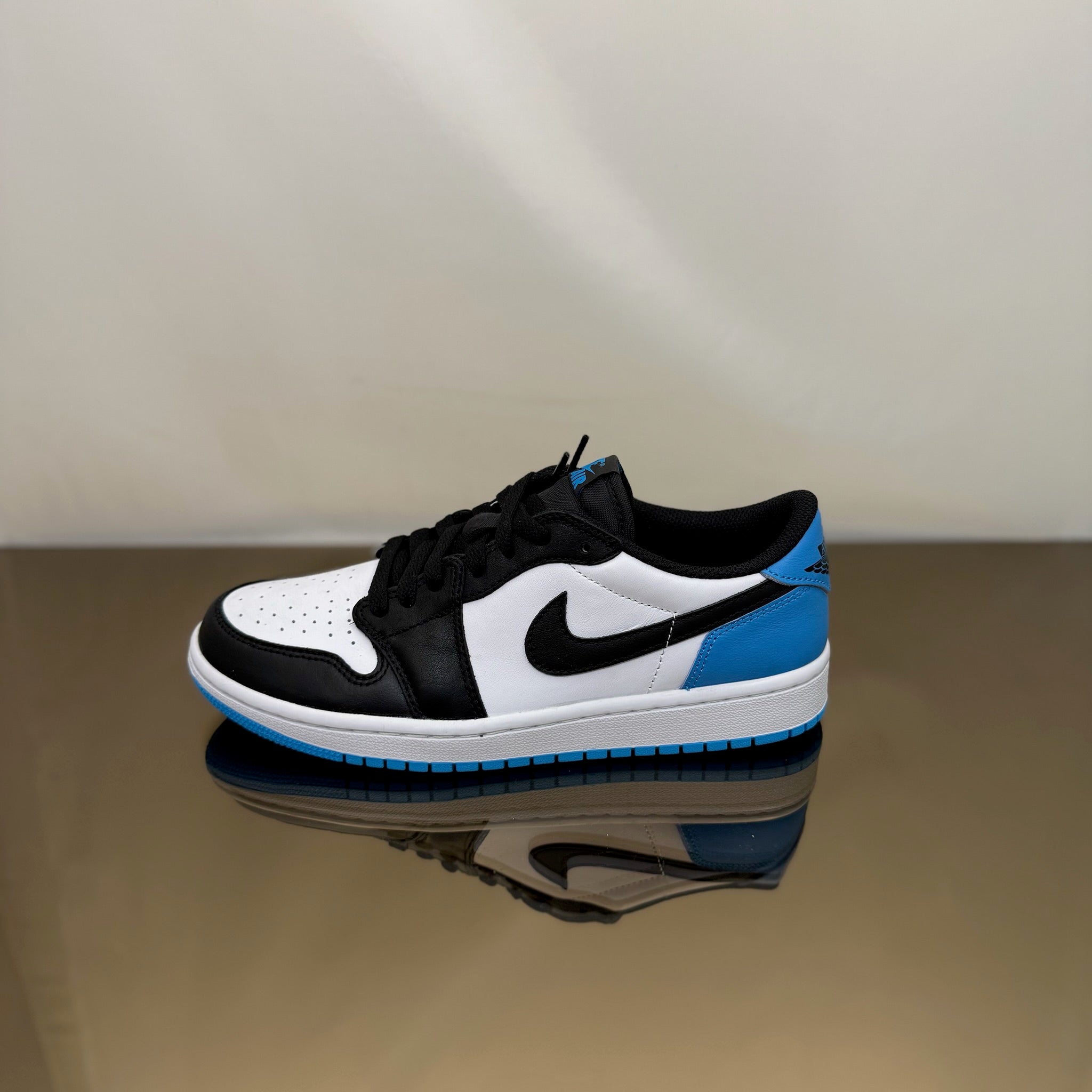 Jordan 1 Low Black Dark Powder Blue (W)