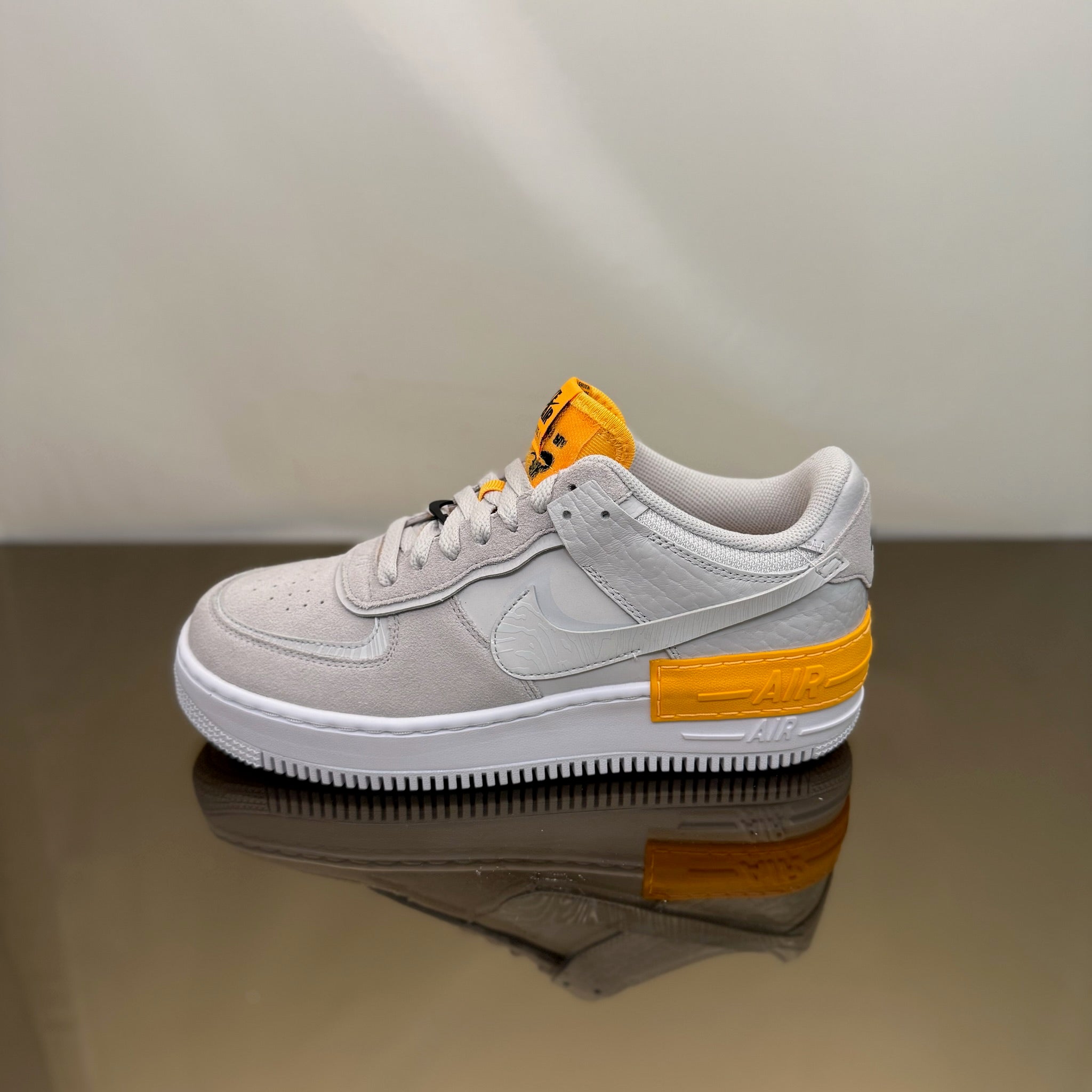Nike Air Force 1 Shadow Vast Grey Laser Orange (W)