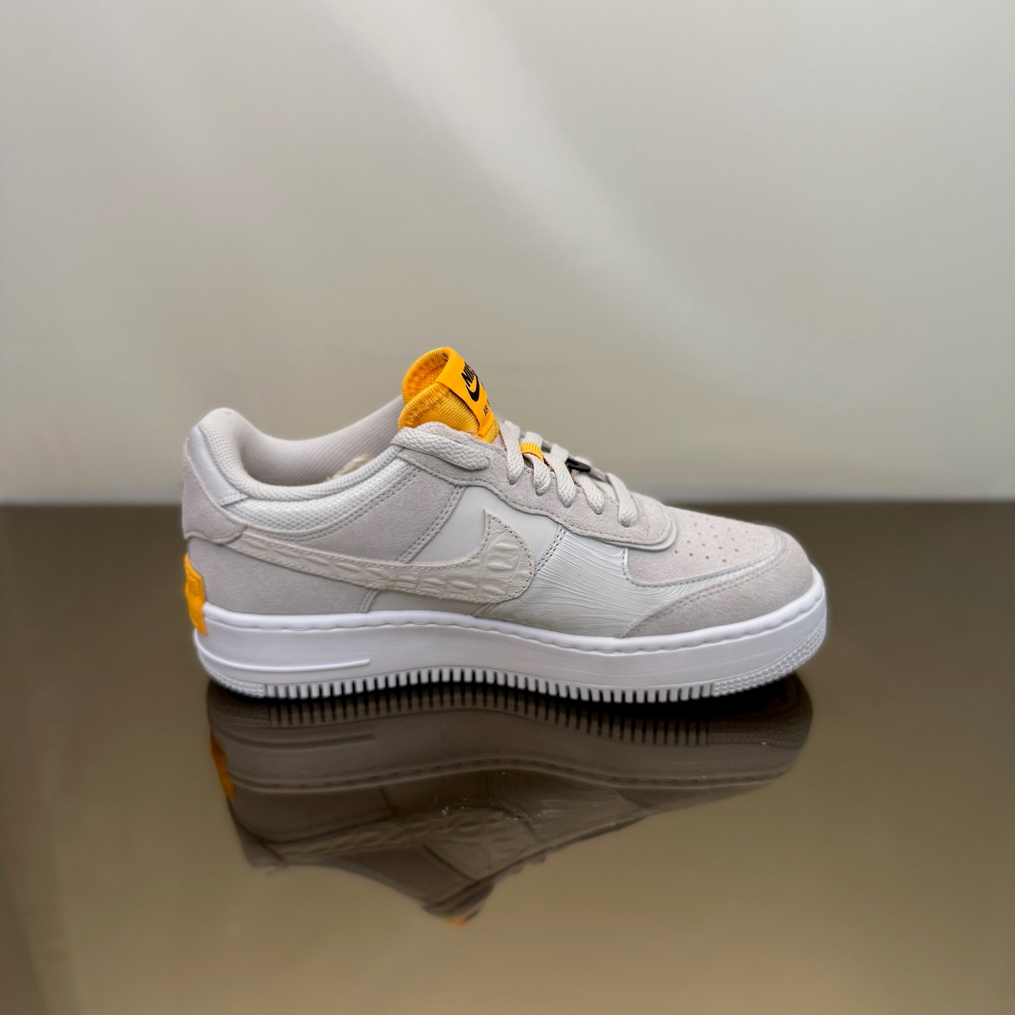 Nike Air Force 1 Shadow Vast Grey Laser Orange (W)