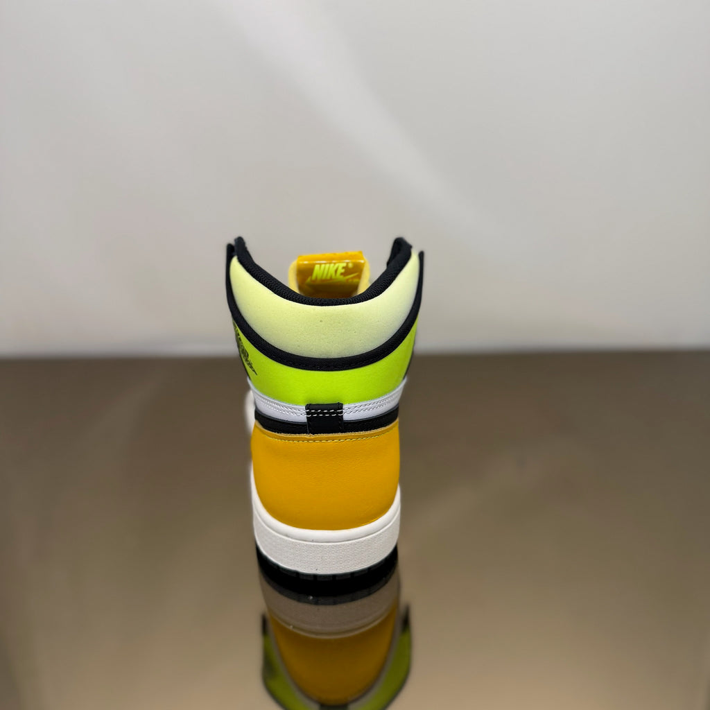Jordan 1 Retro High White Black Volt University Gold