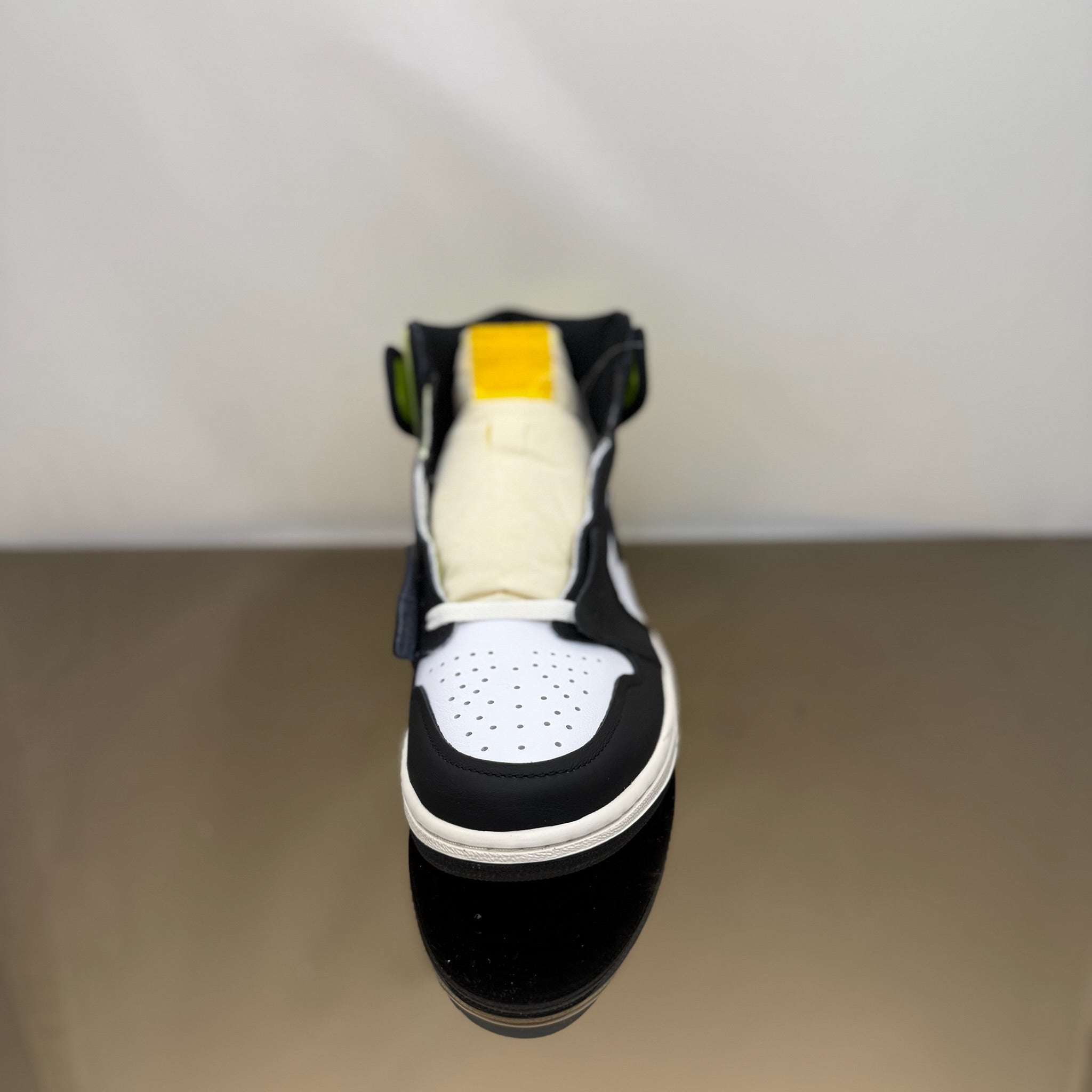 Jordan 1 Retro High White Black Volt University Gold