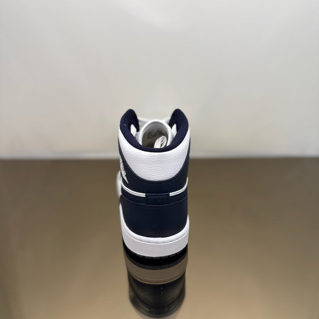 Jordan 1 Mid White Metallic Gold Obsidian